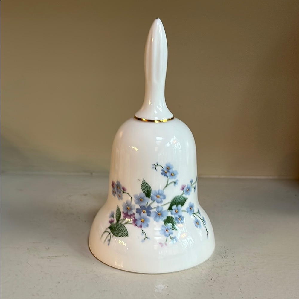 Royal Bones Floral Bell with Gold Trim
